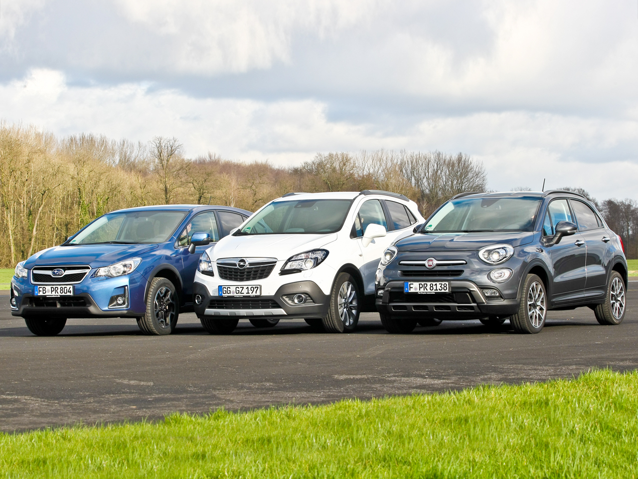 Fiat 500X Opel Mokka Subaru XV Vergleichstest