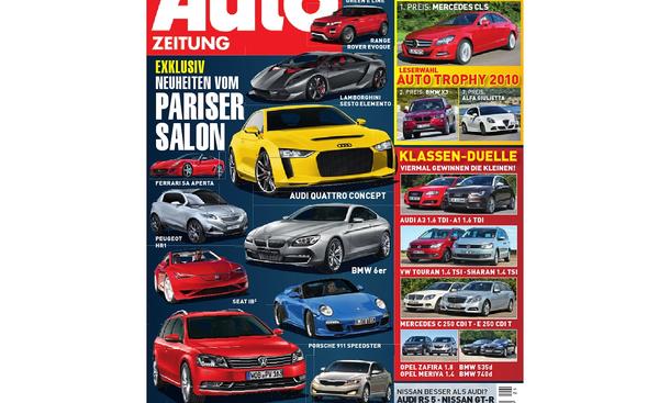 AUTO ZEITUNG Heft 21/2010 - AUTO ZEITUNG Heft 21/2010Das aktuelle Heft mit allen Neuheiten und Infos zum Autosalon Paris 2010Ab dem 30. September im Handel erhältlich.<< Zurück zum Aktuellen Heft AUTO ZEITUNG Heft 21/2010