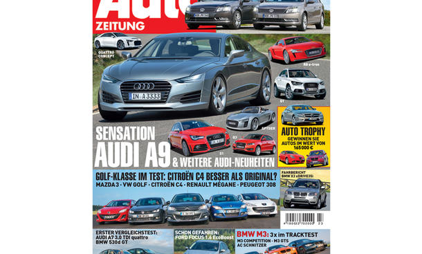 AUTO ZEITUNG Heft 23/2010 - AUTO ZEITUNG Heft 23/2010Das aktuelle Heft mit dem neuen Audi A9 und weiteren Neuheiten. Außerdem das große Versicherungs-Special: Jetzt wechseln und sparen.Ab dem 27. Oktober im Handel erhältlich.<< Zurück zum Aktue AUTO ZEITUNG Heft 23/2010