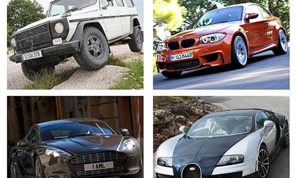 Klassiker-WahlSo unterschiedliche Autos wie Mercedes G, BMW 1er M Coupé, Aston Martin Rapide und Bugatti Veyron faszinieren die Leser. Diese, so das Uservotum, werden in 20 Jahren zu Oldtimern gereift sein Klassiker-Wahl