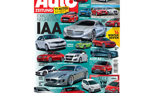 Exklusive Neuheiten der IAA: Audi A2, Volvo You, Mercedes F125, Skoda MissionL, Ford Fiesta ST, Lamborghini Stradale und viele weitere. Exklusiv: die VW up!-Familie. Vergleichstest: BMW 118i gegen Audi A3. Außerdem: 14 Winterreifen im Test.
Ab Mittwoch, 00AutoZeitung202011Titel