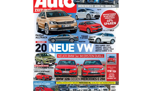 AUTO ZEITUNG 25/2011 - Exklusiv: 20 neue VW: Passat Alltrack, Up GT, Tiguan 7-Sitzer, Phaeton, der neue Golf und viele weitere. Neuer BMW 3er im ersten Duell BMW 328i gegen Mercedes C 250. Vergleichstests: Wer baut die besten Diesel-Kombi? Mercedes E, Aud AUTO ZEITUNG 25/2011