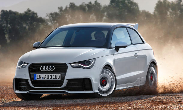 Audi A1 Quattro - Kleiner Krawallmacher: Mit seinen 256 PS und dem Allradantrieb Quattro setzt sich der neue Audi A1 Quattro die Krone des sportlichsten Kleinwagens auf Audi A1 Quattro 2012 Sondermodell limitiert Power-Kleinwagen Audi S1
