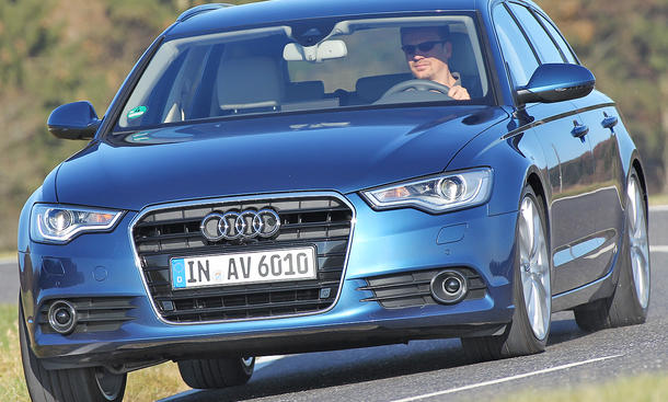 Audi A6 Avant 3.0 TDI - In Kurven liegt der frontgetriebene Audi satt und spurstabil. Gute Traktion dank Sperrdifferential Audi A6 Avant 3.0 TDI Vergleichstest
