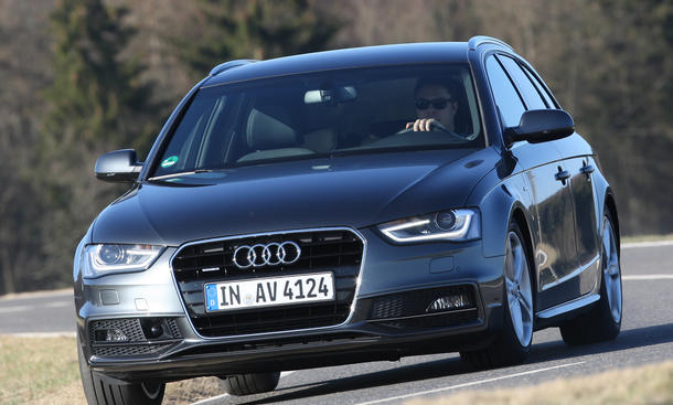 Audi A4 Avant 3.0 TDI quattro clean diesel - Nicht nur der bessere cW-Wert, sondern vor allem die kleinere Stirnfläche verhilft dem A4 zur günstigeren Aerodynamik Audi A4 Avant 3.0 TDI quattro clean diesel - Aerodynamik