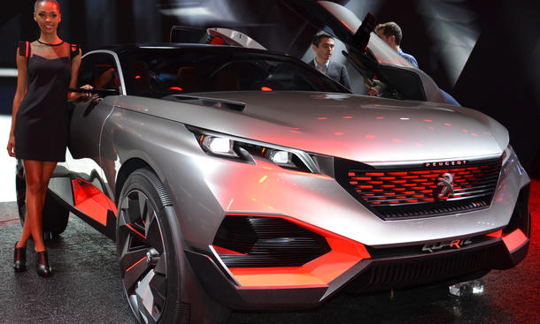 Pariser Autosalon 2014: Studien und Concept Cars - Man mag ja über französische Autos sagen was man will. Aber wenn es um Emotionalität beim Autobau geht, dann liegen die Franzosen ganz weit vorne. Der Peugeot Quartz kann allerdings noch mehr als nur gut Pariser Autosalon 2014 Studien Concept Cars Peugeot Quartz