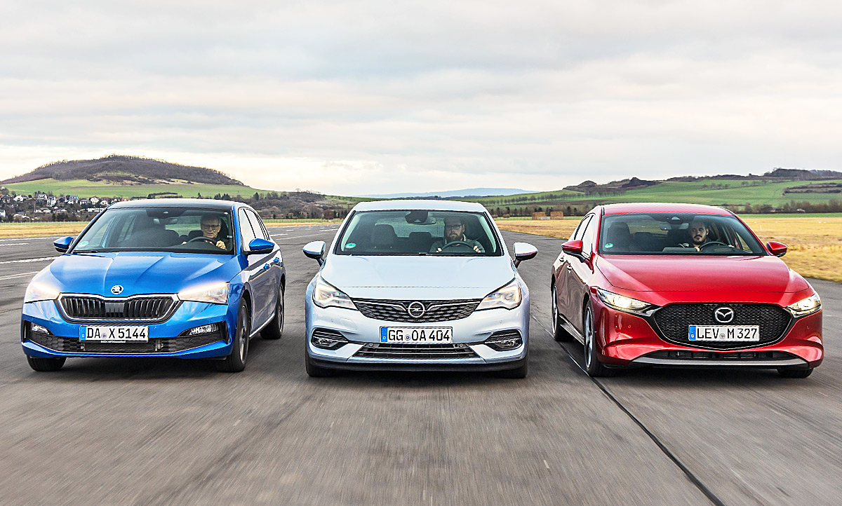 Mazda3 Opel Astra Skoda Scala Vergleichstest Autozeitung De