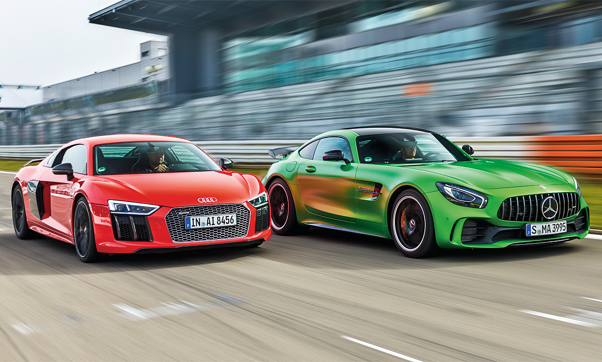 Audi R8 V10 Plus Mercedes Amg Gt R Test Autozeitung De