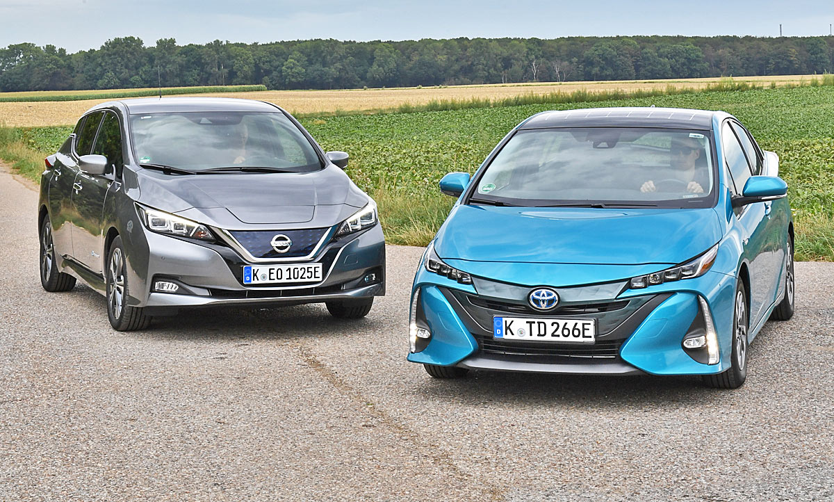 Nissan Leaf/Toyota Prius PHEV: Vergleichstest