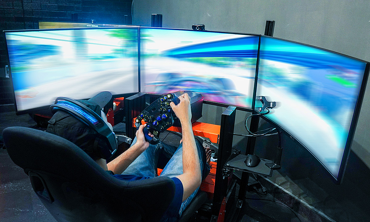 Sim Rig 2 mit Sitz Cockpit Monitor Gestell Renn Racing Simulator für PS5  Xbox PC kaufen