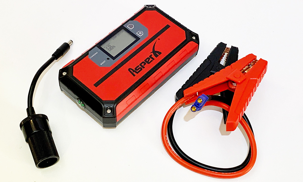 AsperX Starthilfe Powerbank 2500A Auto Batterie Booster mit LED  Taschenlampe