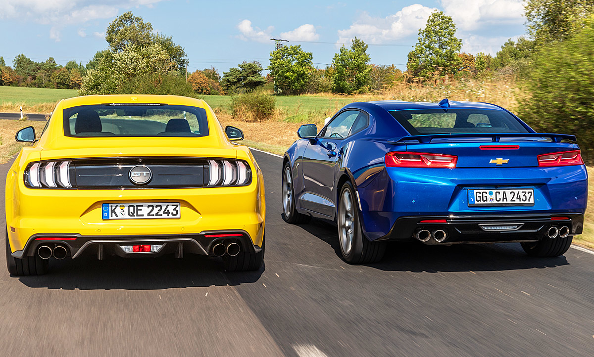 Chevrolet Camaro Ford Mustang Gt Facelift Test Autozeitung De