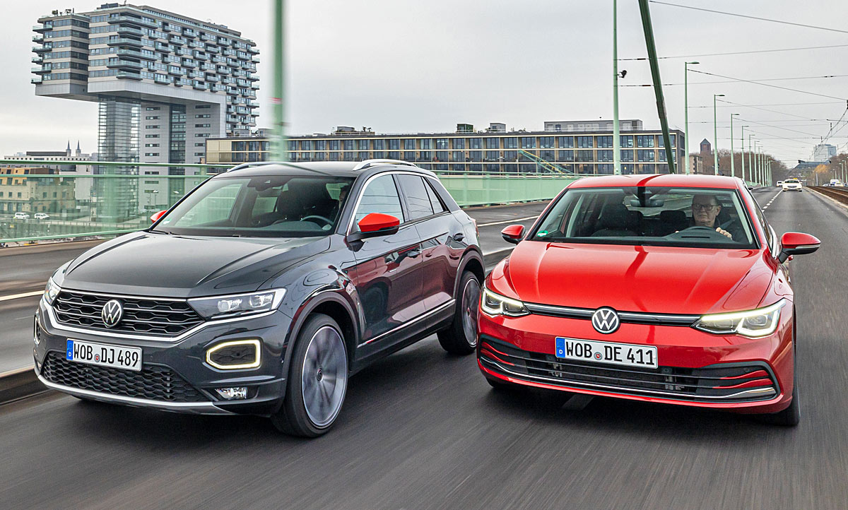 VW Golf/VW TRoc Vergleichstest autozeitung.de
