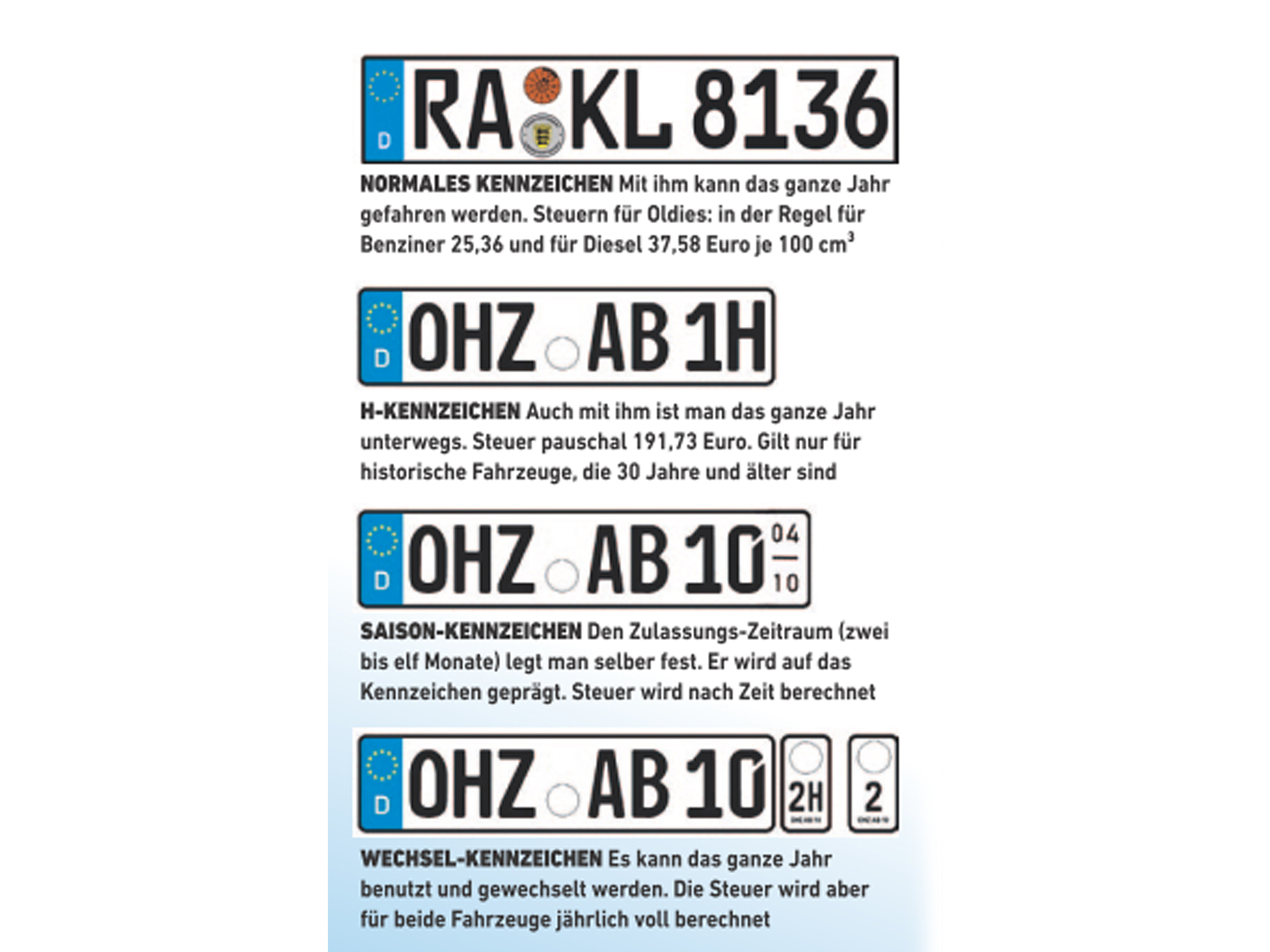 H Kennzeichen Kosten Abnahme Autozeitung De