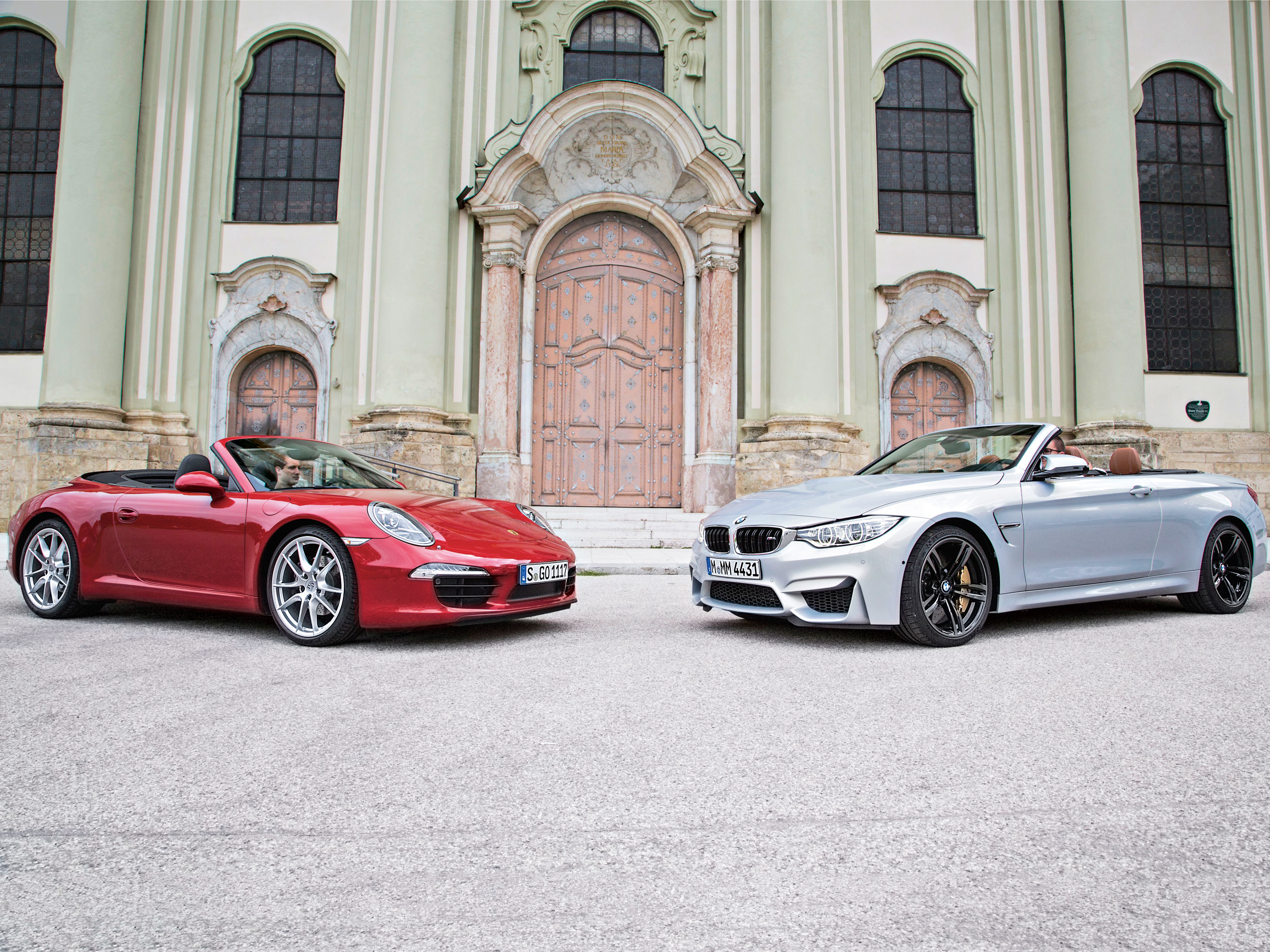 Bmw M4 Cabrio Vergleich Mit Dem Porsche 911 Carrera Cabrio