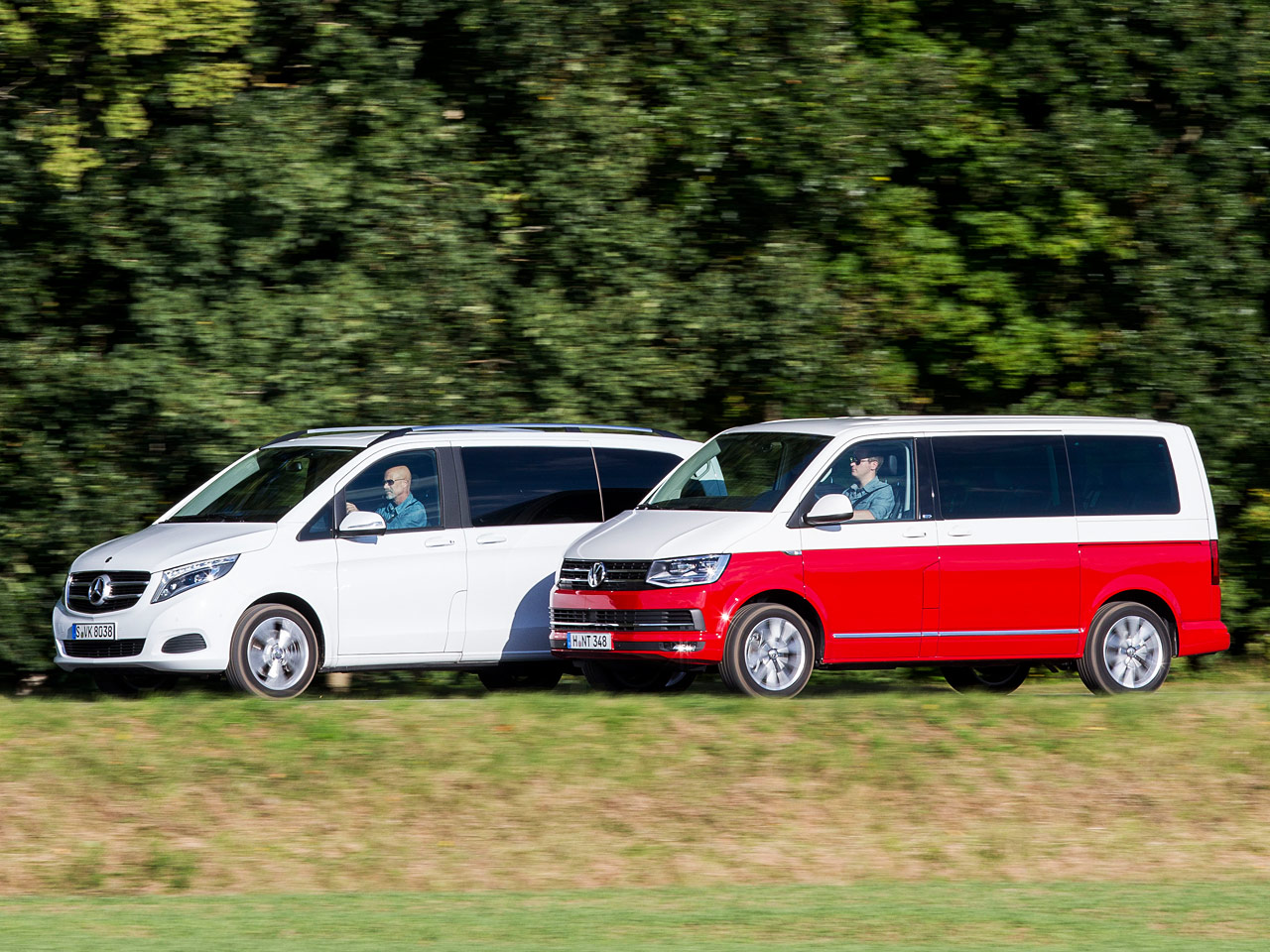 Vw Multivan T6 2 0 Mercedes V Klasse 250d Test Autozeitung De