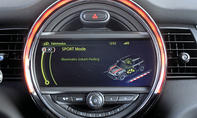 Mini Cooper Fünftürer 2014 Test Infotainment Bildschirm Funktionen