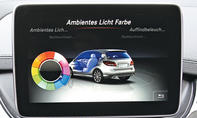 Mercedes B 200 CDI 4Matic 2014 Facelift Test Fahrbericht Display Monitor Ambiente-Licht 