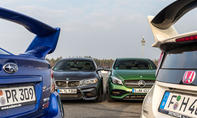 WRX STI, M2, A 45 AMG und Type R in Hockenheim