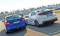 Subaru WRX STI und Honda Civic Type R