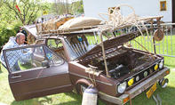 VW Golf 1 mit viel Holz auf dem GTI-Treffen 2016