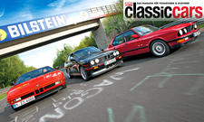 BMW M1, BMW M3 und BMW M5 fahrend von vorne