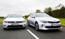 VW Passat GTE, KIA Optima Plug-in Hybrid SW