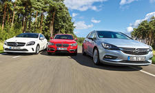 Mercedes A-Klasse, BMW 1er und Opel Astra