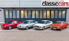Audi TT, S2, Quattro und 100 Coupé S stehend von vorne