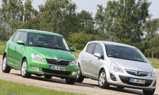 Opel Corsa und Skoda Fabia im Test