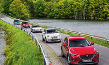 Mazda CX-3 Fiat 500X Suzuki Vitara Citroen C4 Cactus Nissan Juke Mini-SUV Vergleichstest