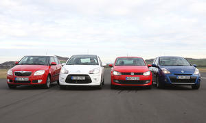 Vergleichstest: Vier aktuelle Kleinwagen von Citroën C3 bis VW Polo im Vergleich