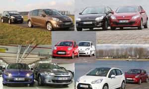 Markenduell in allen Klassen: Citroën und Renault treten in fünf Vergleichstests gegeneinander an