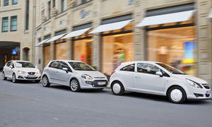 Dreitürige Kleinwagen mit Turbodiesel: Fiat Punto Evo, Opel Corsa und Seat Ibiza im Vergleichstest