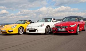 Offene Sportwagen im Vergleich: Porsche Boxster S, Nissan 370Z Roadster und BMW Z4