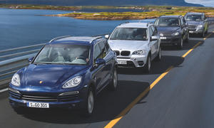 AUTO ZEITUNG SUV-Vergleichstest: Porsche Cayenne Diesel gegen BMW X5, VW Touareg und Mercedes M-Klasse
