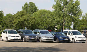 Familienautos von VW im Test: VW Caddy, Golf Plus, Golf Variant, Touran und Sharan