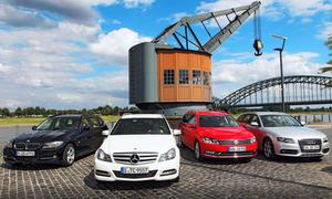 Audi A4, BMW 3er, Mercedes C-Klasse, VW Passat: Vier Mittelklasse-Kombis im Vergleich