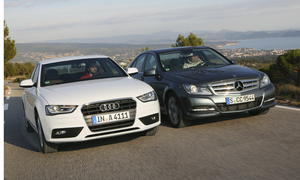 Mittelklassen Audi A4 1.8 TFSI und Mercedes C 200 BlueEFFICIENCY im Test