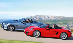 Porsche Boxster S und Mercedes SLK 350 im Roadster-Vergleich