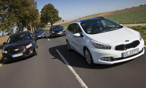 Kompaktklasse Kombi Vergleich Kia cee'd Chevrolet Cruze Hyundai i30 Opel Astra Kia cee'd