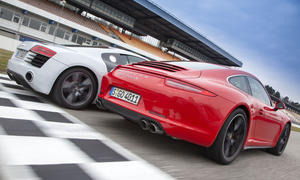 Sportwagen-Vergleich 2013: Audi R8 vs. Porsche 911 Carrera 4S