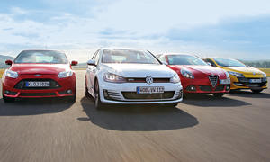 Kompaktsportler-Test 2013: VW Golf GTI, Ford Focus ST, Renault Mégane R.S., Alfa Romeo Giulietta