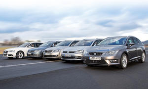 Diesel-Kombis-Vergleichstest 2014: Audi A4 Avant, Seat Leon ST, Skoda Octavia Combi, VW Golf Variant, VW Passat Variant