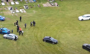 Illegale Donuts auf dem Friedhof