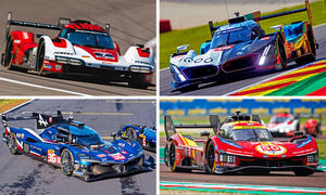 Collage mit vier Le Mans Hypercars