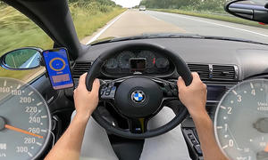 M3 mit Top Speed auf Autobahn