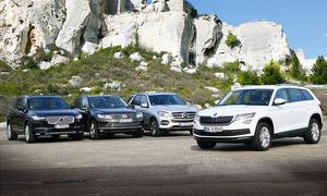 Skoda Kodiaq, Volvo XC90, Mercedes GLE, VW Touareg im Test