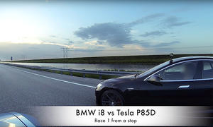 Tesla Model S P85d vs. BMW i8: Video