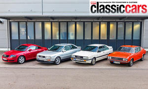 Audi TT, S2, Quattro und 100 Coupé S stehend von vorne